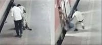 Woman falls from moving train, security personnel saves her life!